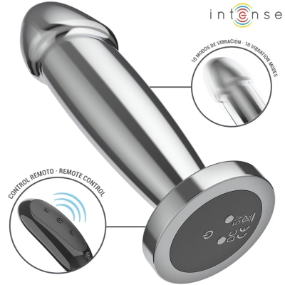 INTENSE - ANAL PLUG 10 VIBRATIONEN METALLDILDO MIT FERNBEDIENUNG S