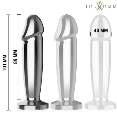 Anal Plug 10 Modes Metal Dildo with Remote Control M – Intense