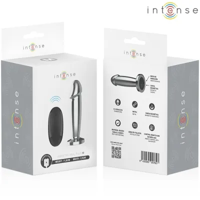 Anal Plug 10 Modes Metal Dildo with Remote Control M – Intense