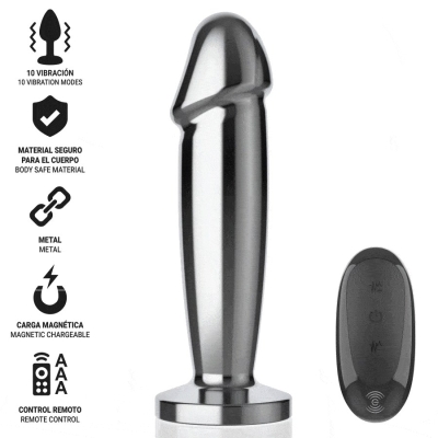 INTENSE - ANAL PLUG 10 VIBRATIONEN METALLDILDO MIT FERNBEDIENUNG S