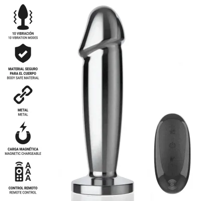 Anal Plug 10 Modi Metalldildo Mit Fernbedienung S – Intense