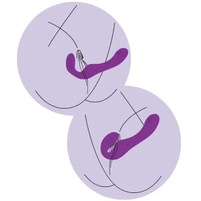 Xocoon - 2 In 1 Strapless Strap-On Vibrator Purple