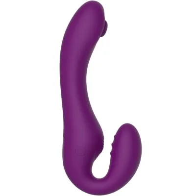 Xocoon - 2 In 1 Strapless Strap-On Vibrator Purple