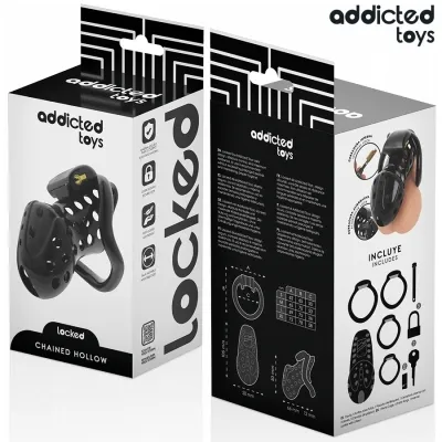 Chained hollow penis cage 10.5cm – Addicted Toys Locked