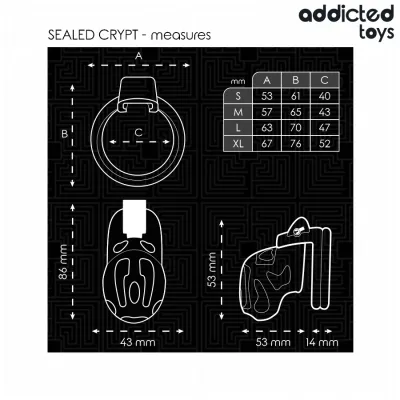 Sealed penis cage 8cm – Addicted Toys Locked