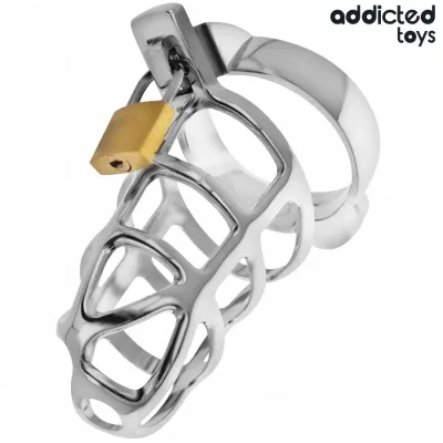 Silberner Peniskäfig Aus Metall Grösse S – Addicted Toys Locked