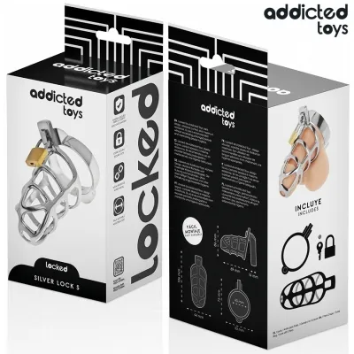 Silberner Peniskäfig Aus Metall Grösse S – Addicted Toys Locked