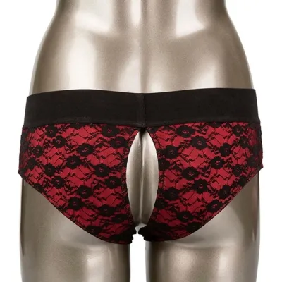 Scandal Crotchless Panties Set With Dildo S/M – Calex