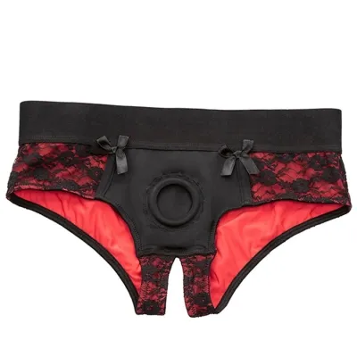 Scandal Crotchless Panties Set With Dildo S/M – Calex