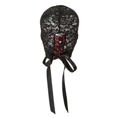 Scandal Black Lace Balaclava with Bow – Calex