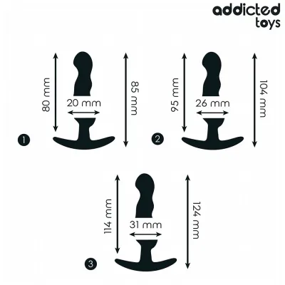 Set of 3 anal plug model 1 – Addicted Toys