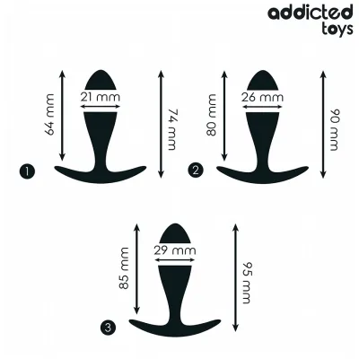 3er-Set Analplug Modell 2 – Addicted Toys