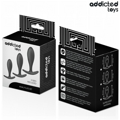 ADDICTED TOYS - 3ER-SET ANALPLUG MODELL 2