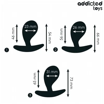 3er-Set Analplug Modell 3 – Addicted Toys
