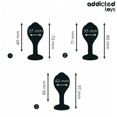 Set of 3 anal plug with jewel – Addicted Toys