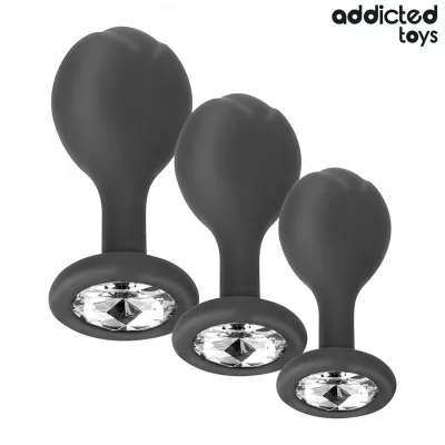 Set of 3 anal plug with jewel – Addicted Toys
