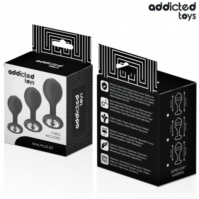 ADDICTED TOYS - 3ER-SET ANALPLUG MIT JUWEL