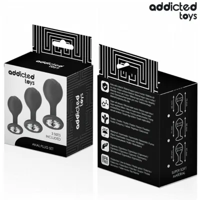 Set of 3 anal plug with jewel – Addicted Toys