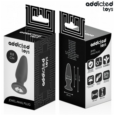ADDICTED TOYS - ANAL PLUG MIT JUWEL GRÖSSE S 8,8 CM