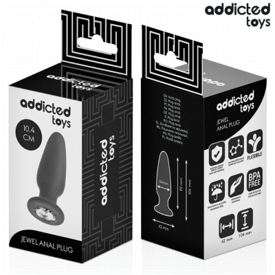 ADDICTED TOYS - ANAL PLUG MIT JUWEL GRÖSSE M 10,4 CM