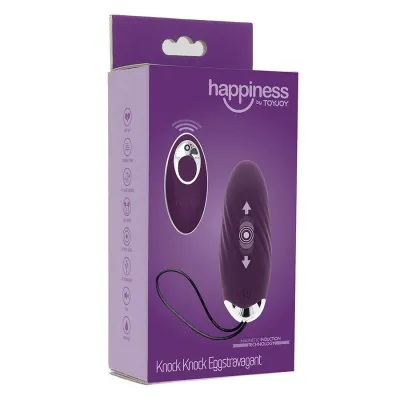 Happiness Knock Knock Eggstavagant Vibrator Purple | Toyjoy