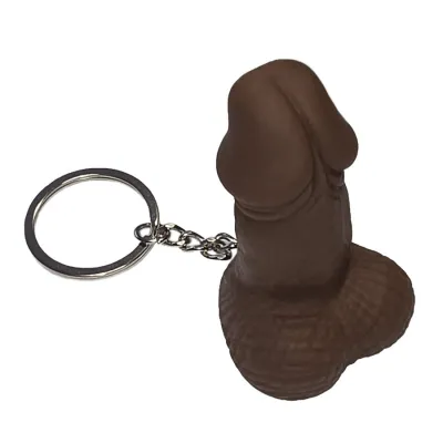 Schlüsselanhänger in Form eines Schokoladenstücks mit ungewöhnlichem Design.
