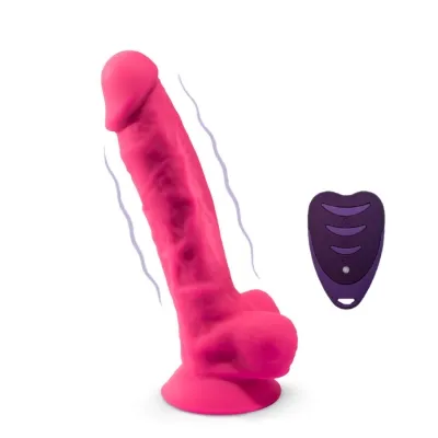Realistischer Penis Modell 18 Rosa Vibration | Silexd