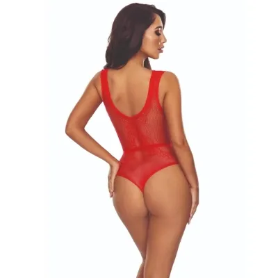 Bodystocking Grid Red – passion