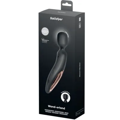Wand Erland Vibrating Massager Black – Satisfyer
