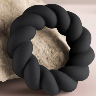 Twist Schwarzer Silikon-Masturbatorring – Rocks Off