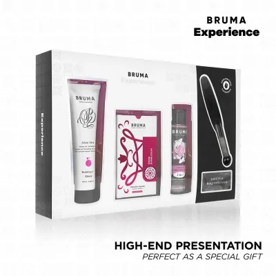 Gift set "Bruma Experience" with Aloe Vera cream, chewing gum, spray and brush in elegant packaging.