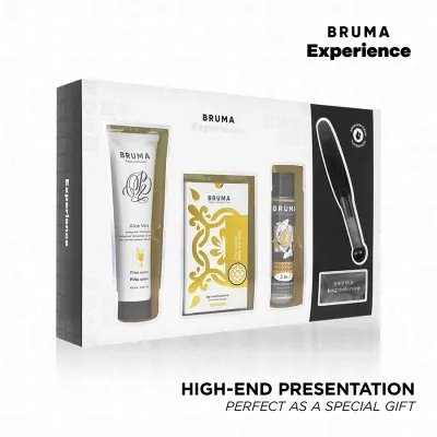 Geschenkset "Bruma Experience" mit Aloe Vera, Piña Colada Produkten und Bürste, ideal als besonderes Geschenk.