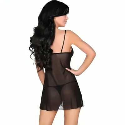 Luise Babydoll + Tanga Schwarz S – Livco Corsetti Fashion