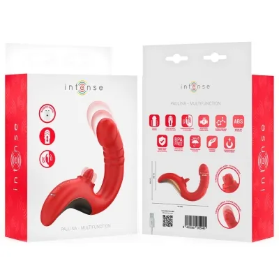 Paulina Vibrator Und Stimulator In U-Form Rot – Intense