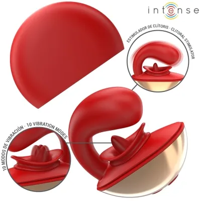 Mariah Vibrator & Stimulator In U-Form 10 Modi Rot – Intense