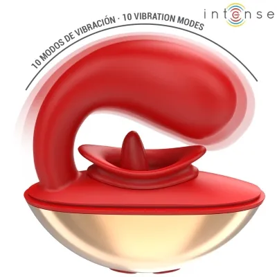 Mariah Vibrator & Stimulator In U-Form 10 Modi Rot – Intense