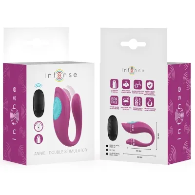 Annie U-Shaped Vibrator + Stimulator Purple – Intense