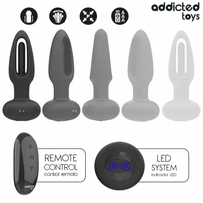 Analplug Mit Vibrierender Zunge Und Fernbedienung – Addicted Toys