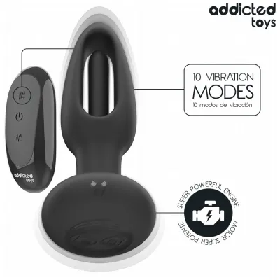 Analplug Mit Vibrierender Zunge Und Fernbedienung – Addicted Toys