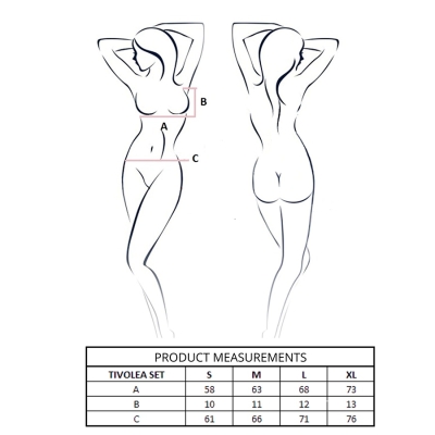 Passion - Tivolea Bh + String Set Violett S/M