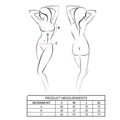Belissana Bra + String Set Burgundy S/M – passion