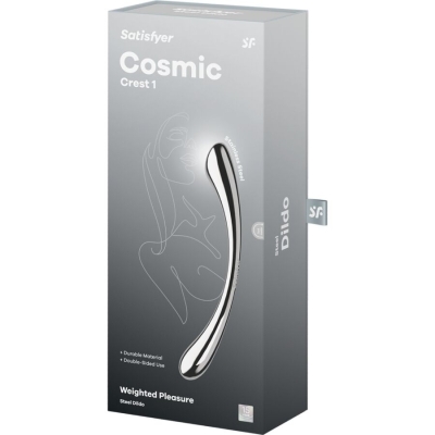 SATISFYER - COSMIC CREST 1 DOUBLE DILDO MADE OF STAINLESS STEEL