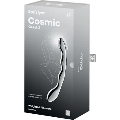 SATISFYER - COSMIC CREST 2 DOUBLE DILDO MADE OF STAINLESS STEEL