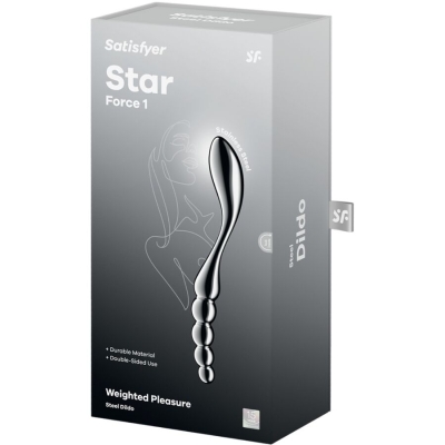 SATISFYER - STAR FORCE 1 DOPPELDILDO AUS EDELSTAHL