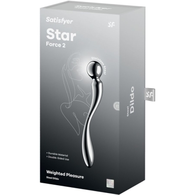 SATISFYER - STAR FORCE 2 DOUBLE DILDO MADE OF STAINLESS STEEL