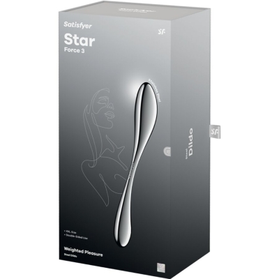 SATISFYER - STAR FORCE 3 EDELSTAHL DOPPELDILDO