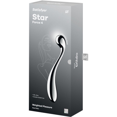 SATISFYER - STAR FORCE 4 EDELSTAHL DOPPELDILDO