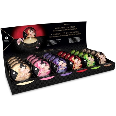 SHUNGA -  MINI CARESS BY CANDLELIGHT DISPLAY MASSAGEKERZEN 24 EINHEITEN