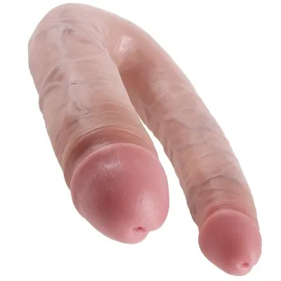 Large Double Trouble Dildo Fleischfarben – King Cock