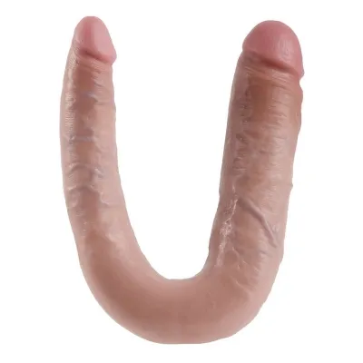 Large Double Trouble Dildo Fleischfarben – King Cock